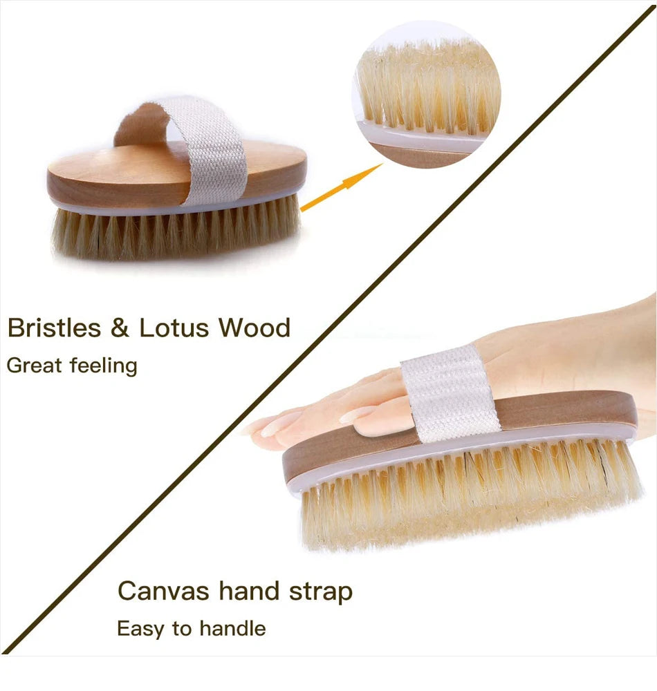 Wooden Dry Brush for Shower and Exfoliation