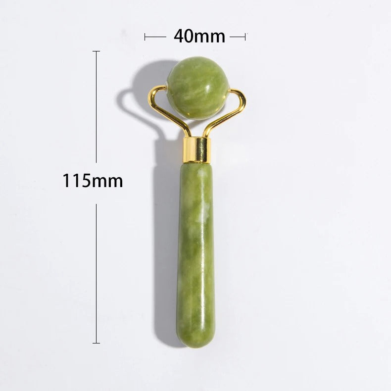 Double-End Gua Sha Jade Stone Roller Set