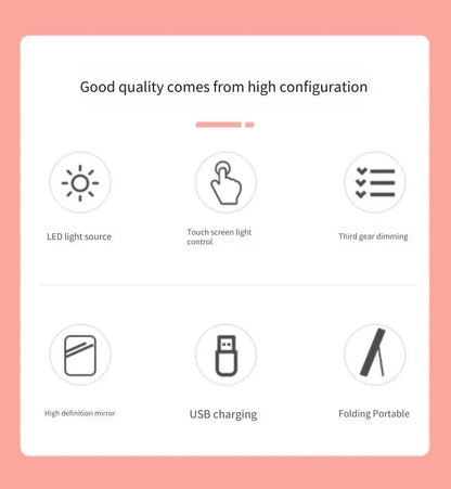 Rechargable LED Mirror for Makeup