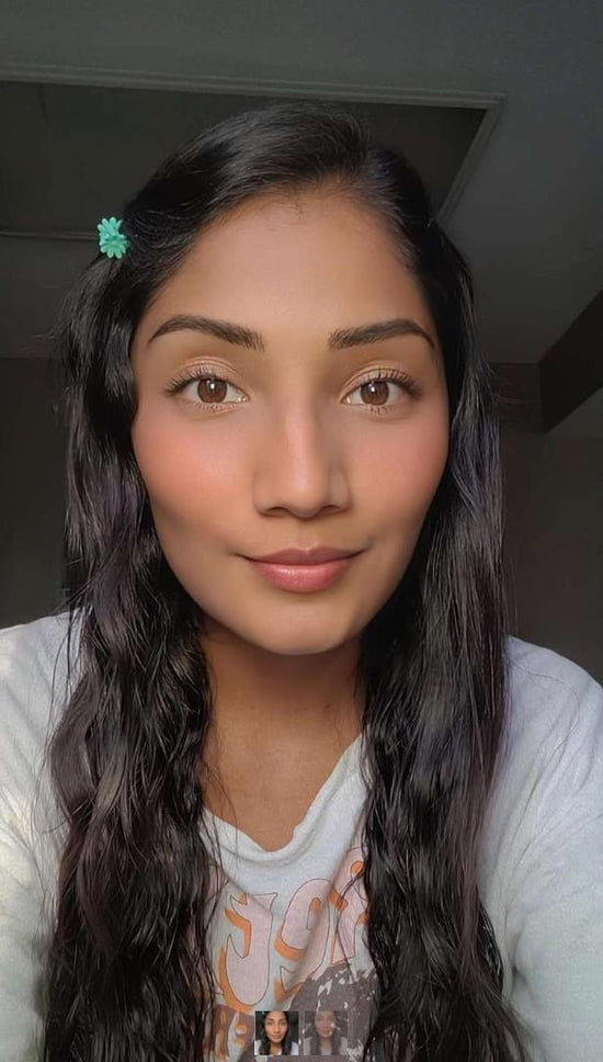 Customer eyebrow makeup result